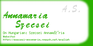 annamaria szecsei business card